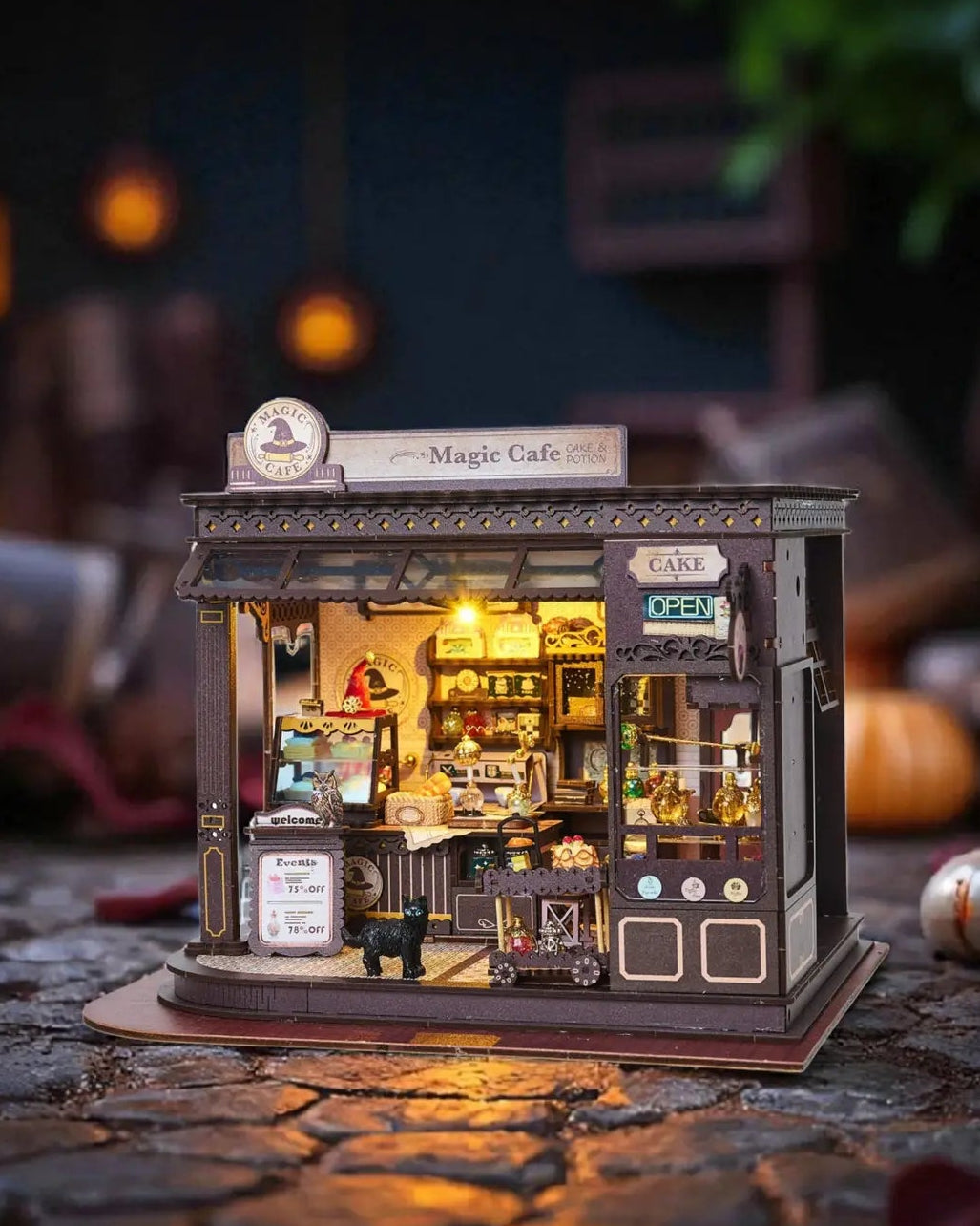 DIY Miniature House Kit – “Magic Café”