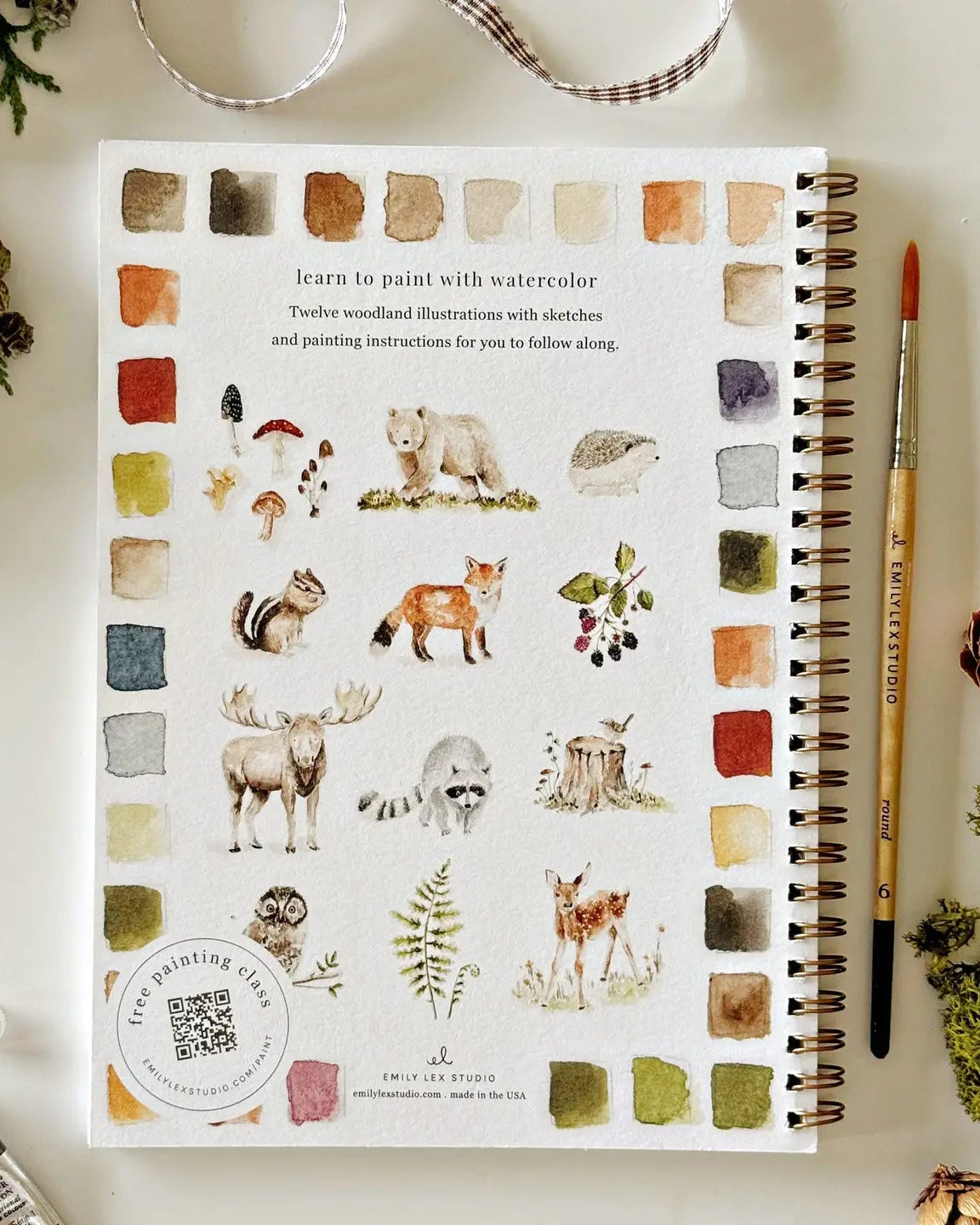 Woodland Watercolor Workbook