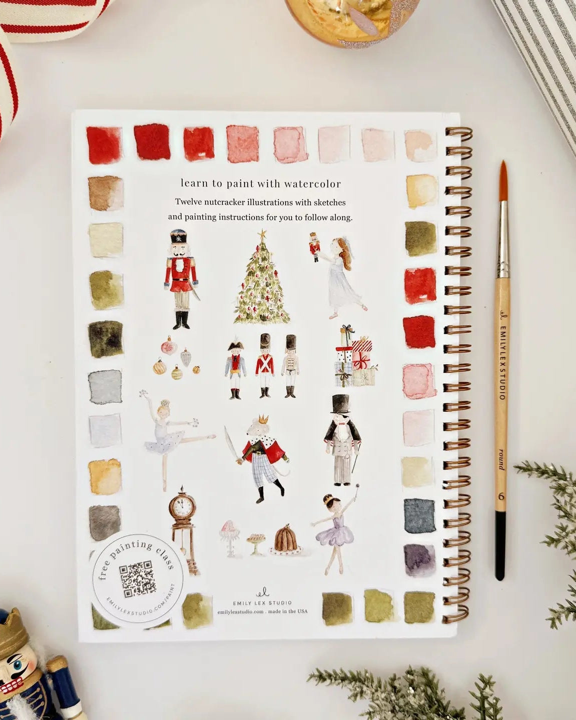Nutcracker Watercolor Workbook