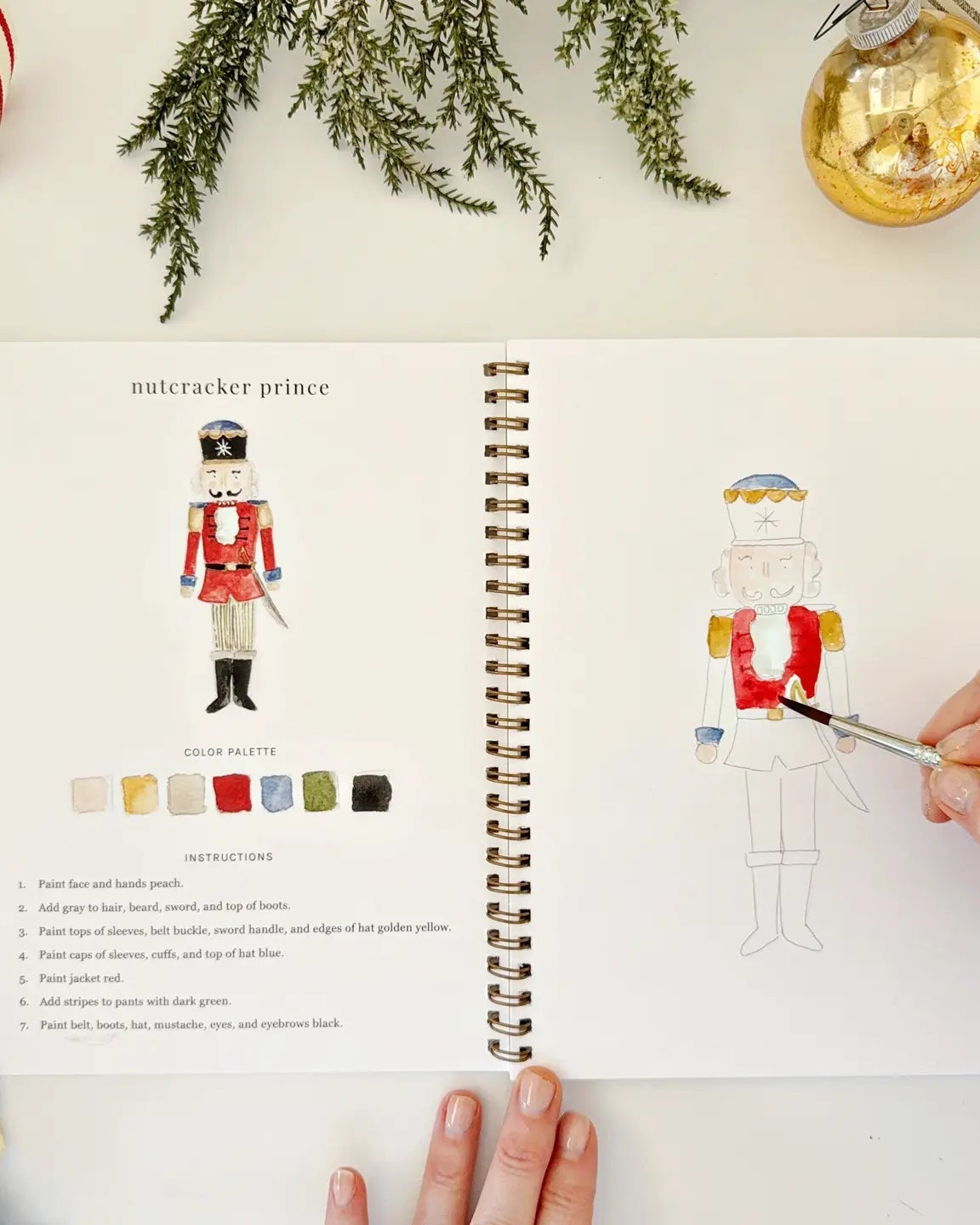Nutcracker Watercolor Workbook