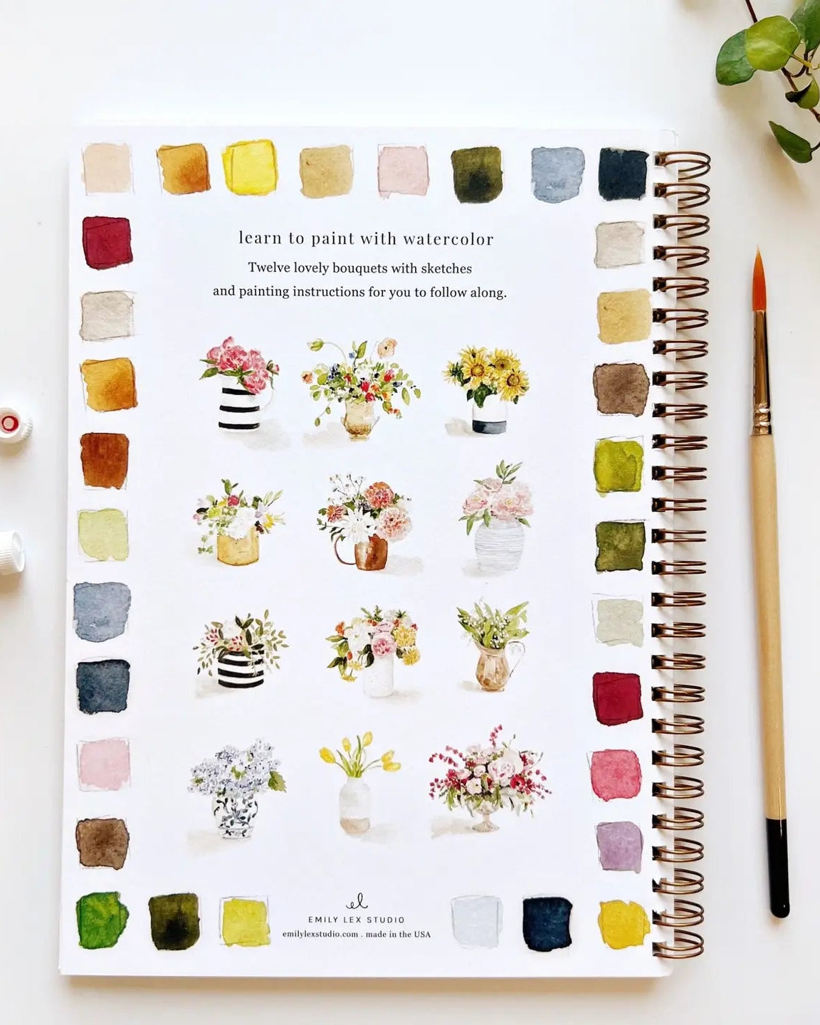 Bouquets Watercolor Workbook