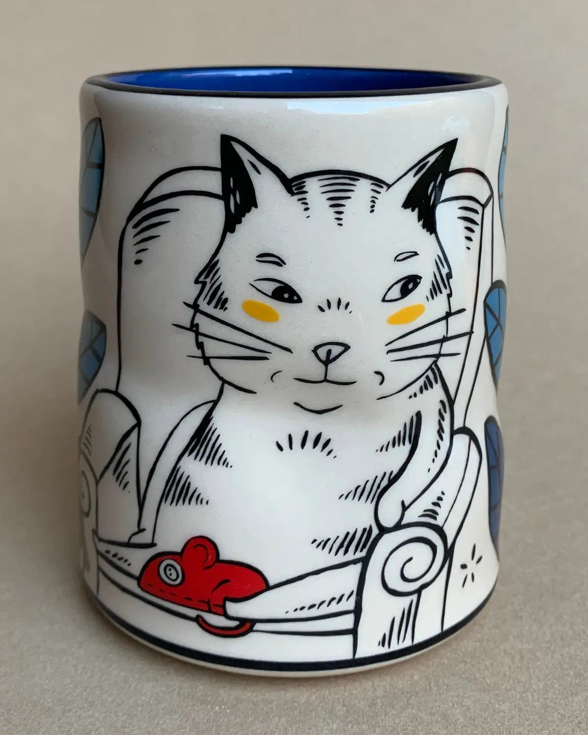 Lucky Cat & Mouse Cup – Large Mug