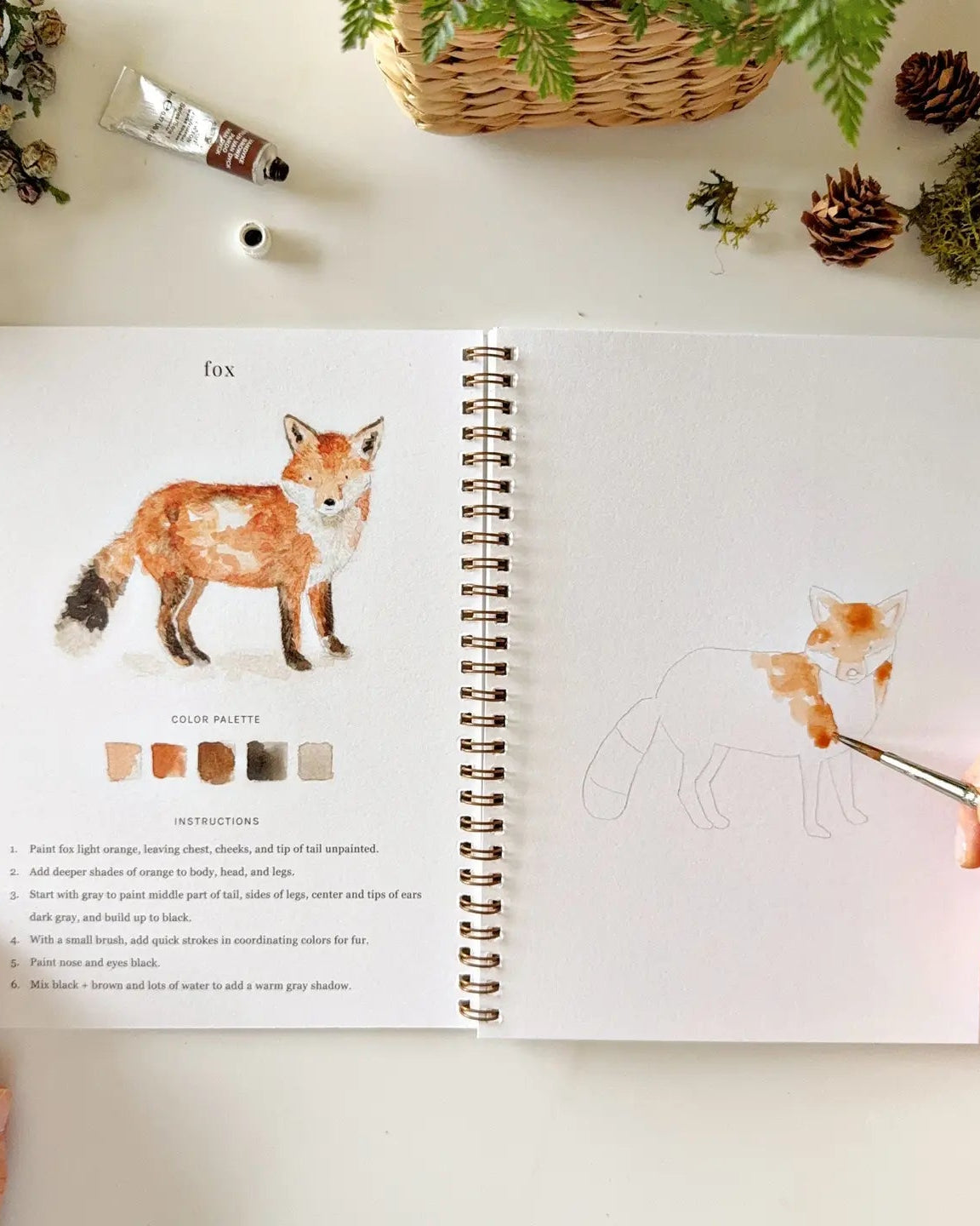 Woodland Watercolor Workbook