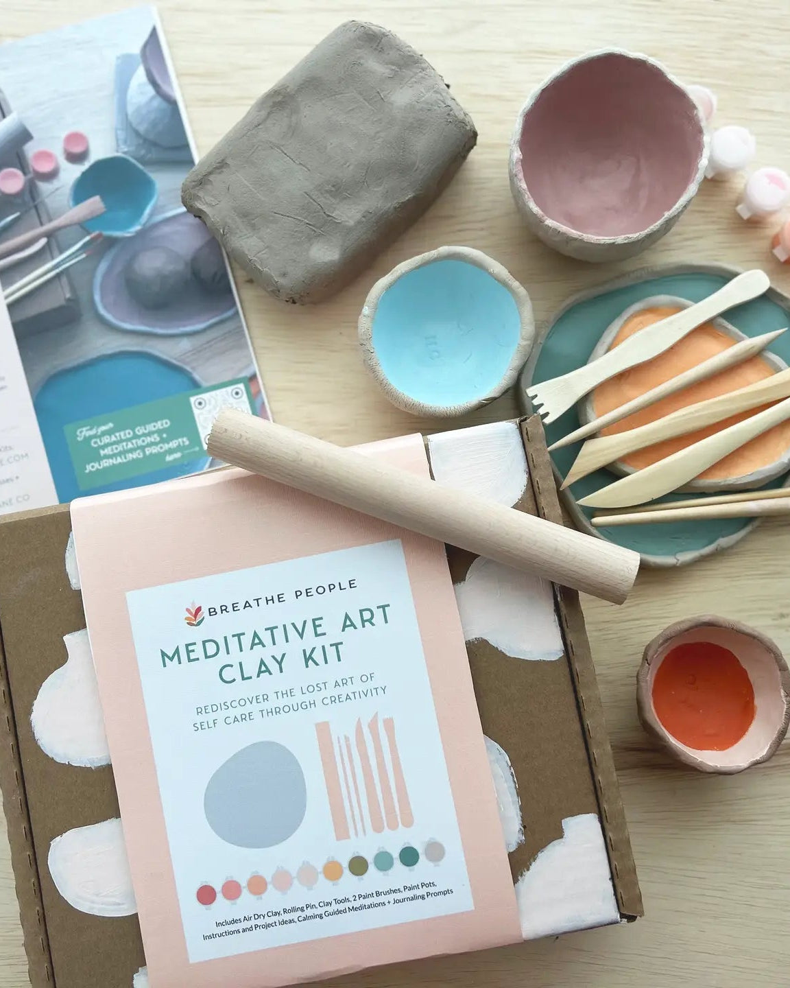 Meditative Art Clay Kit + Self-Care Meditations