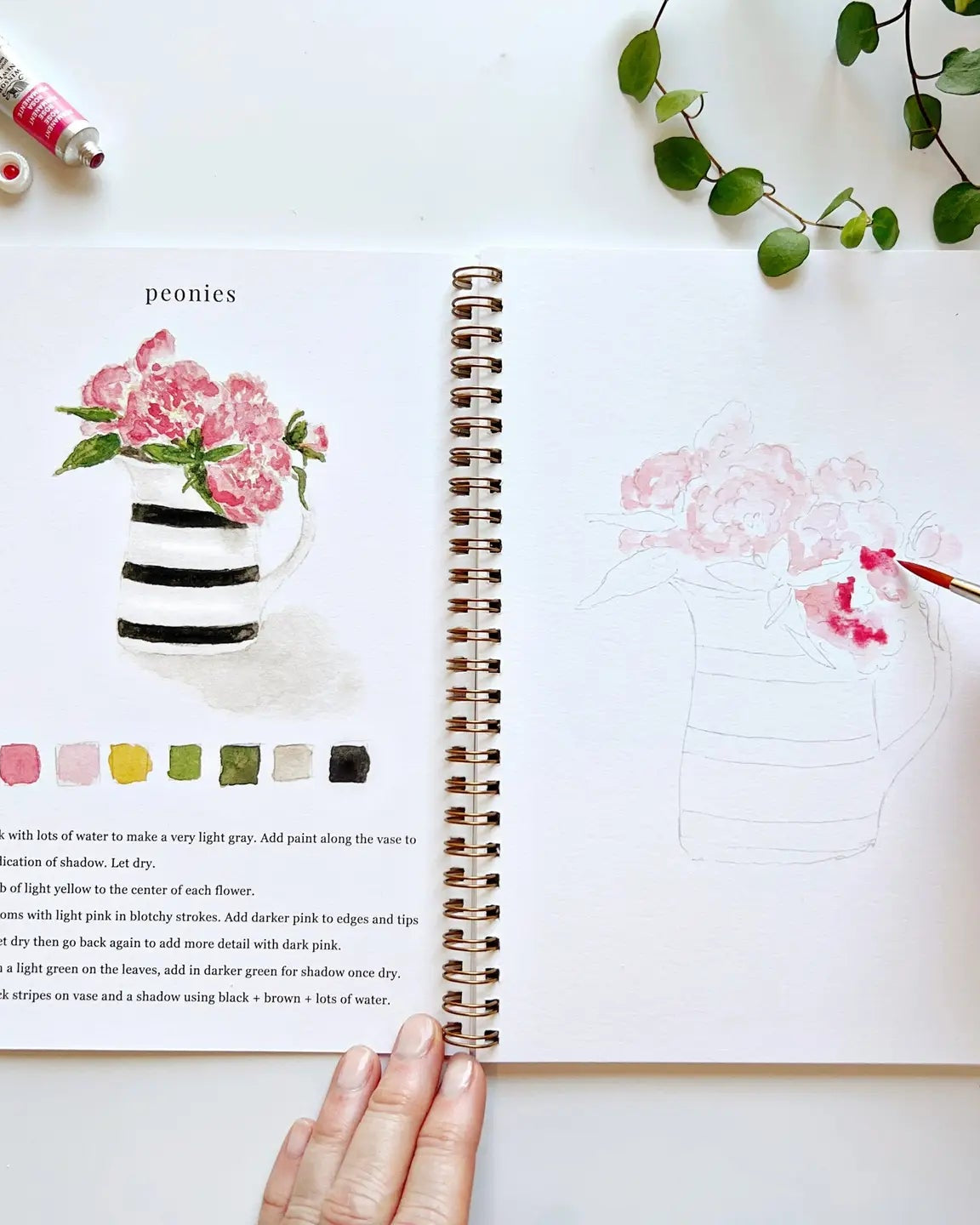 Bouquets Watercolor Workbook