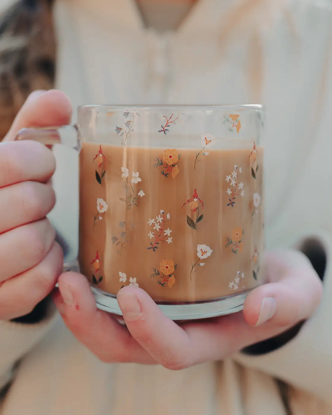 Mountain Wildflower Glass Mug
